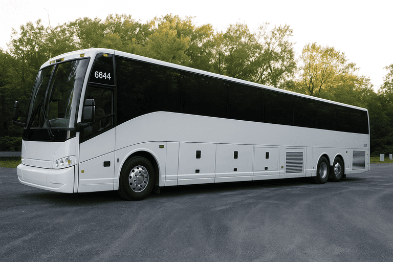 exterior of Bus Rental Company Anaheim coach bus
