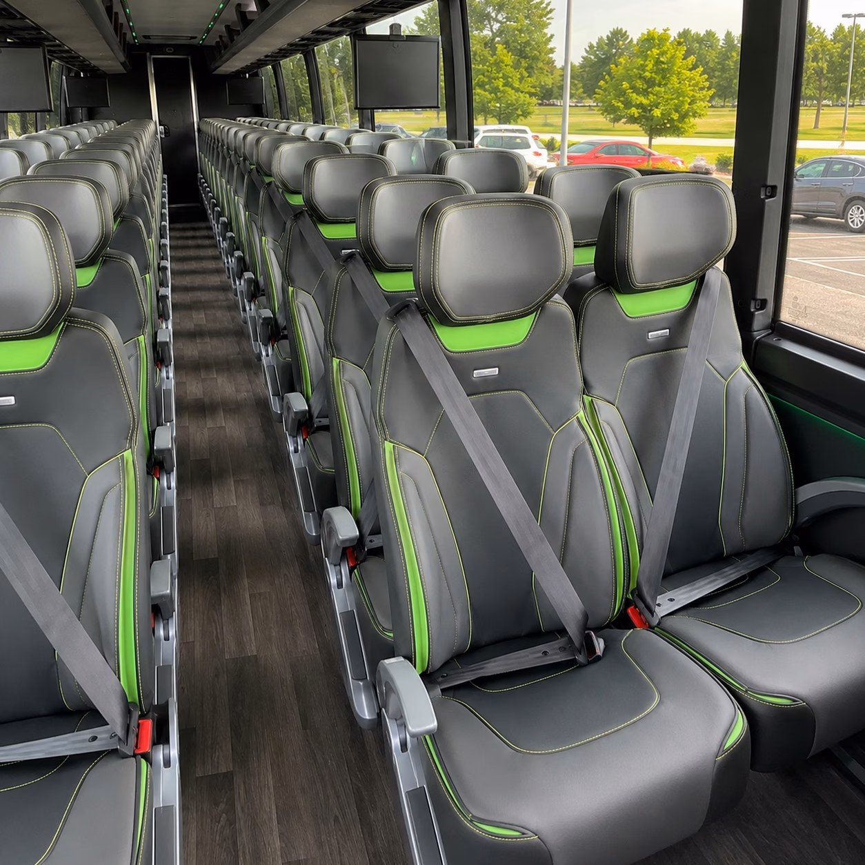 anaheim charter bus rental interior